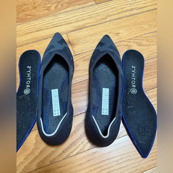Rothy's The Point Black Camouflage Women's Flats - Image 7