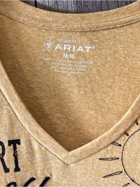 Ariat, Desert Vibes Graphic Tee, Women, Medium, Western/Boho, Yellow - Image 2