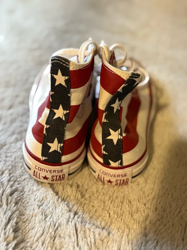 Red White Blue Converse High-Top - Image 3
