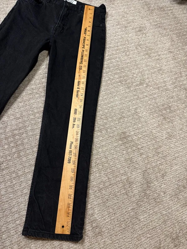 Reformation Black Straight Leg Denim Jeans Women size 27 - Image 3