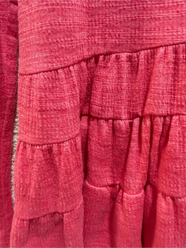Anthropologie deletta baby doll top long sleeve marled ruffles feminine boho S - Image 4
