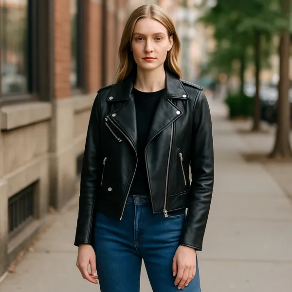 NWOT Steve Madden Jacket Faux Vegan Leather Moto Biker Black XS - Image 2