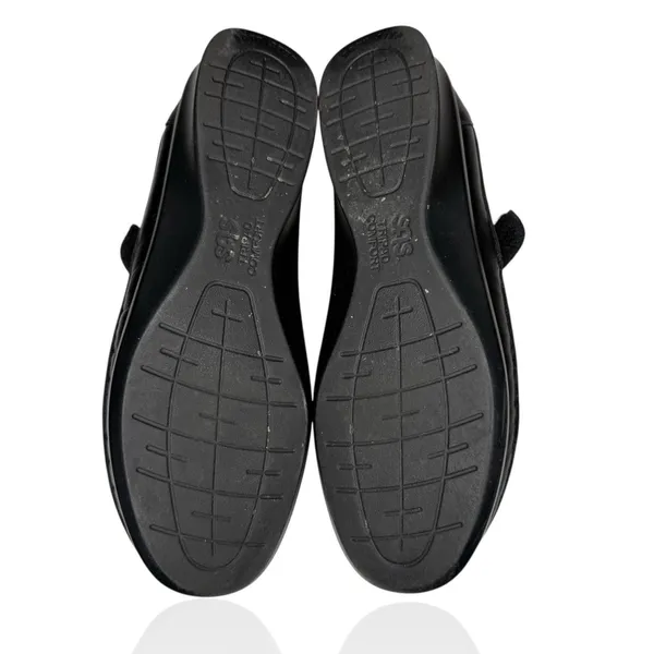 Sas 7.5 N Black Leather Willow Flats Adjustable‎ Mary Jane T-straps Casual - Image 7