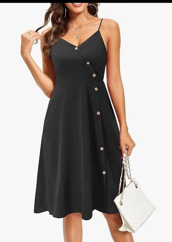 Sundress Black Dress Size M - Image 3