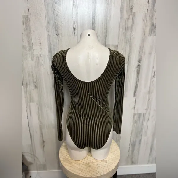 Velvet bodysuit Green - Image 3