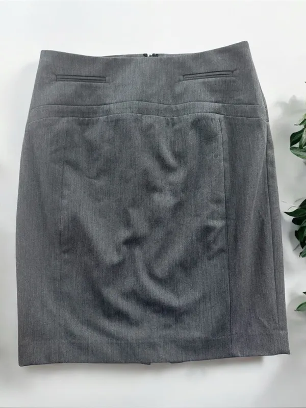 Express Dark Grey Pencil Skirt Size 00 - Image 2