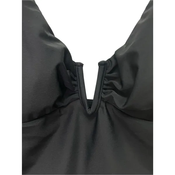 NWT Cupshe Reverie Land V Wire One Piece Swimsuit Medium Black Rhinestone Strap - Image 8