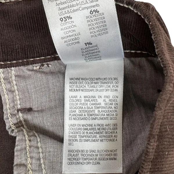 MOTHER The‎ Hustler Ankle Fray Corduroy Pants Hopscotch Brown High Rise Flare 25 - Image 14