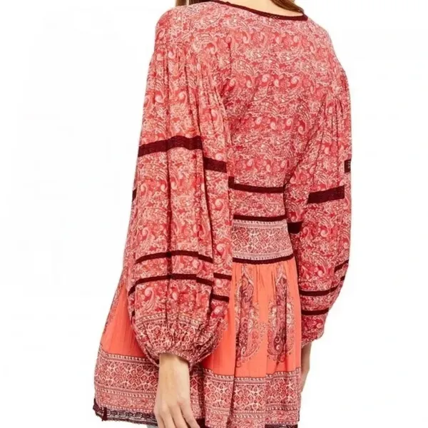 Free People Women's Revolve Luna Scarf Printed Boho Dress Small NWT v6x - Image 5
