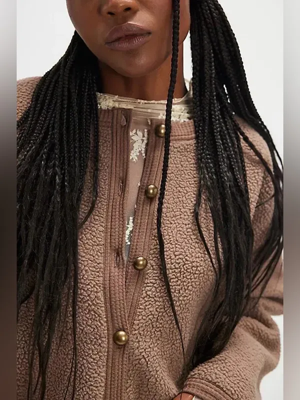 Free people Hug Me Sherpa Cardigan - Image 3
