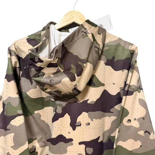Nike Therma-FIT Camo Pullover Hoodie Green Tan Brown Fleece Lined CU6260-326 - Image 6