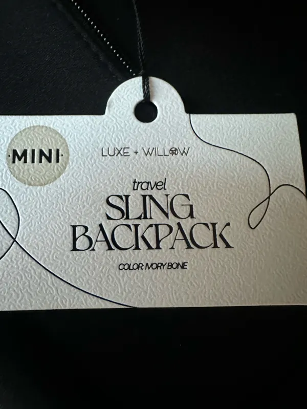 Sling Backpack Black Lightweight NWT - Image 3