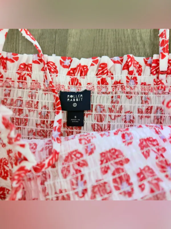 Roller Rabbit x Target Women's Floral Smocked Peplum Tank Top and skirt - Image 15