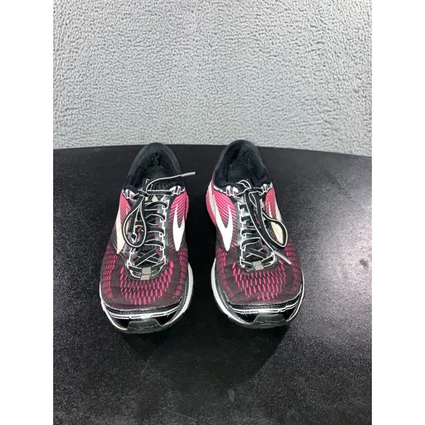 Womens Brooks‎ Ghost 10 Cloud Cushion Athletic Running Shoes Size 7.5 Black Pink - Image 13