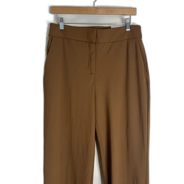 Maison d'Amérie Pants Womens‎ 10 Brown High Waist Straight Stretch Office Dress - Image 2