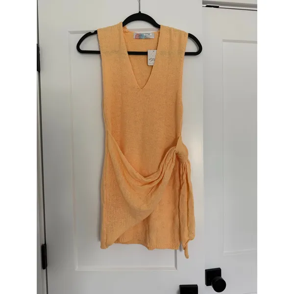$68 new Free People Beach Poppy Sweater Mini Dress - Peach - XS - Image 3
