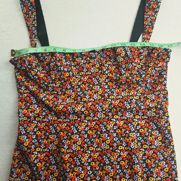 Hutch Floral Sweetheart Mini Dress Ruffle Hem Sleeveless‎ Multi Color Size M - Image 9