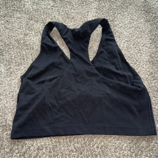Aerie - Real Me Racerback Longline Sports Bra - Black, Medium - Image 3