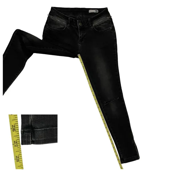Anine Bing Double Zipper Skinny Jeans - Charcoal - 26 - Image 7