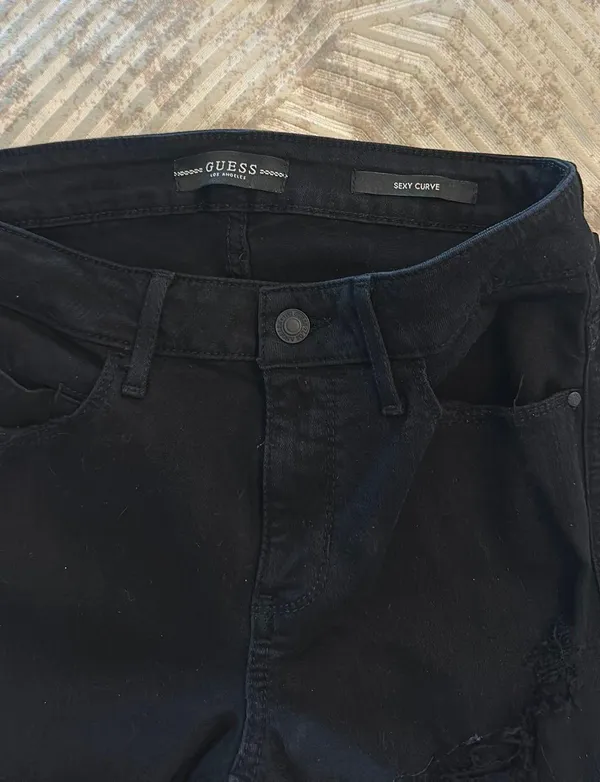 Guess Distressed Bedazzled Jeans - Image 5