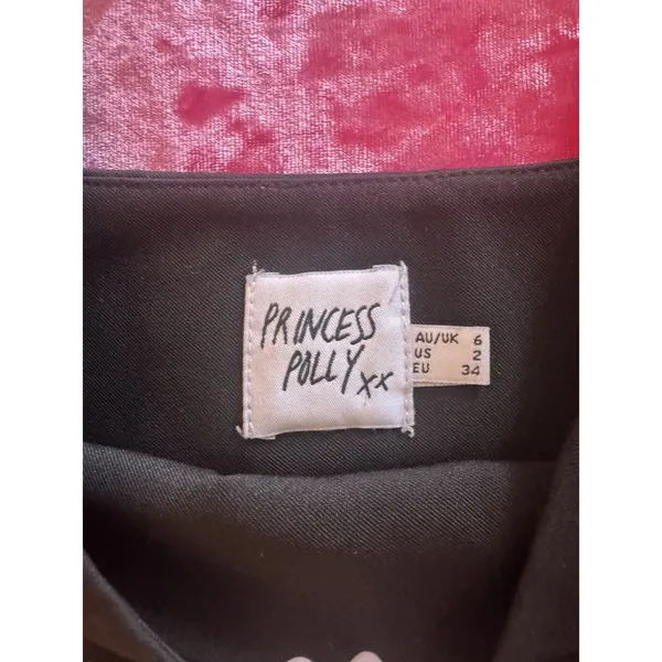 Princess Polly Black Square Neck Crop Top Bra Chic Classic Modern Women's Size 2 - Image 3