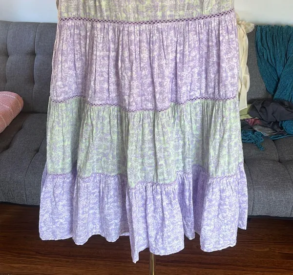 Roller Rabbit Lavender and Mint Midi Dress size XXS - Image 3