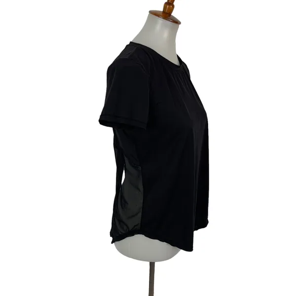 Zyia‎ Medium Black Activewear Top Short Sleeve Gym Fitness Athleisure - Image 2