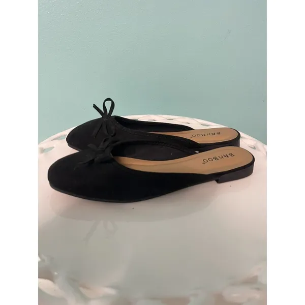 Women's Bamboo Black Print Sequence Size 5.5‎ New S-314 - Image 4