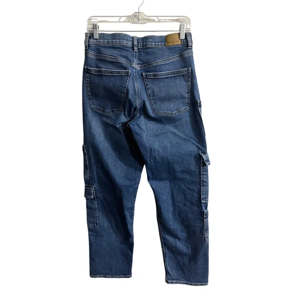 American Eagle Super High Waisted Baggy Straight Cargo Jean Women’s 4 Regular - Image 3