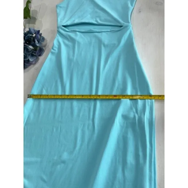 Susana Monaco‎ Cutout Dress Bodycon Sleeveless leg slit prom Dress Blue S - Image 7