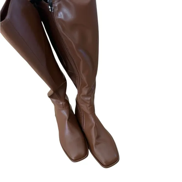 TORGEIS Women's Genevieve Thigh High Boots, Cognac, Size 7.5, NWOT - Image 3