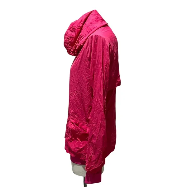 Nike Oakley Windbreaker Jacket Womens L Pink Hooded Full Zip Lightweight - Image 3