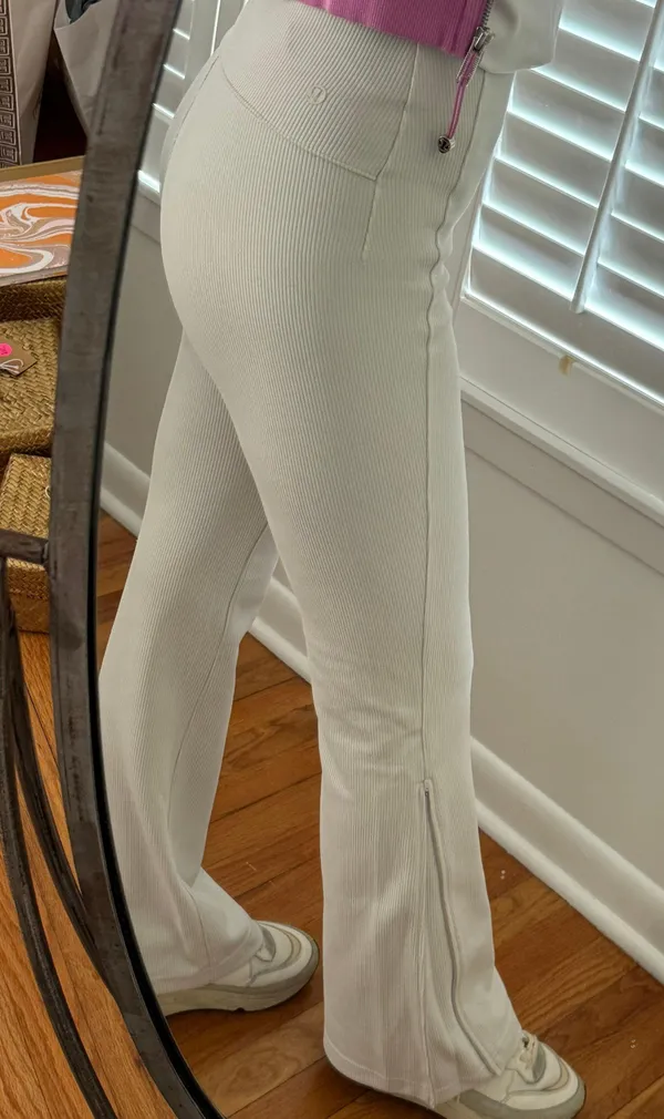 Lululemon Brushed Soft Stream Ribbed Zip Flared Pant - Image 6