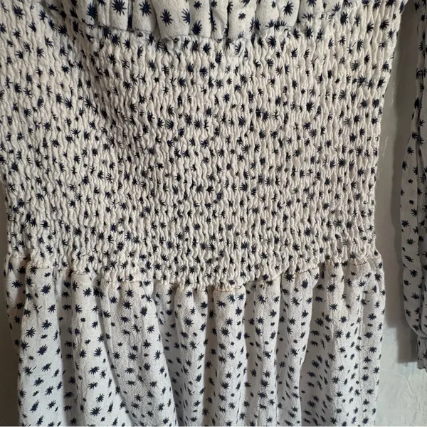 Princess Polly Mini‎ Dress Womens Sz 0 White Floral Milkmaid Smocked Cottagecore - Image 6