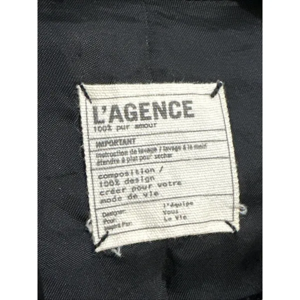 L'AGENCE‎ Womens Blazer Size 6 Black One Button Lined Relaxed Solid Pockets Work - Image 3