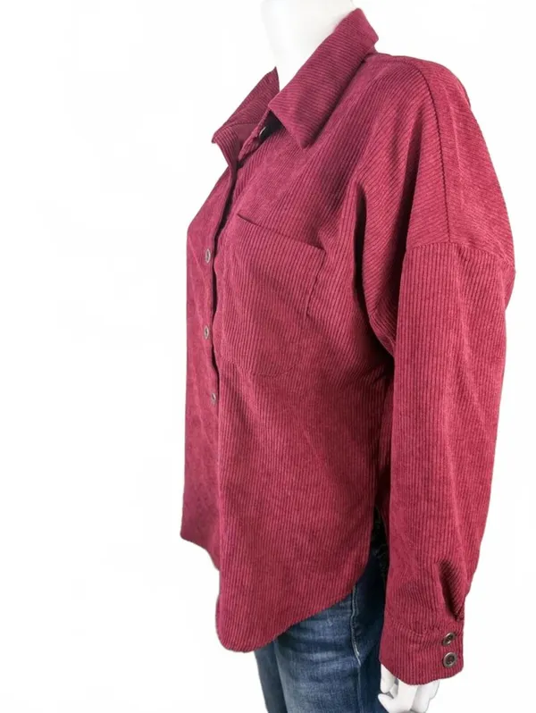 Beautiful Button Up Top Size L Red Size L - Image 2