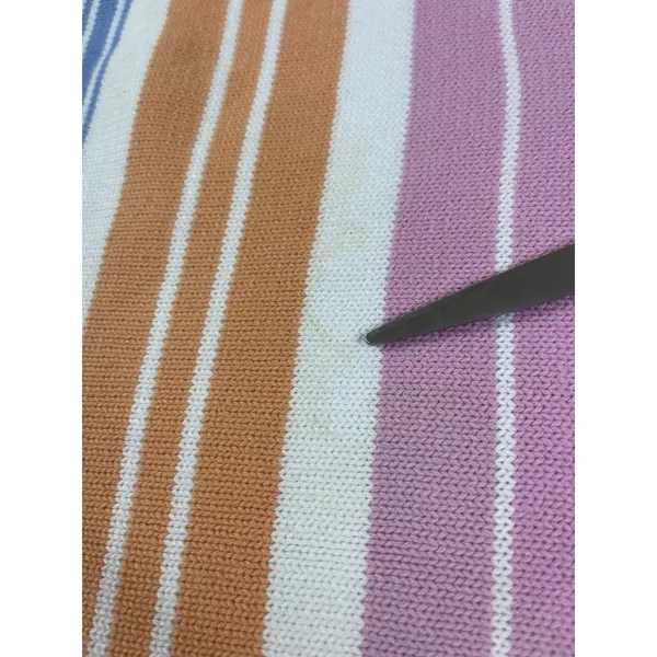 Lauren Ralph Lauren Cotton Striped Sweater L Pastel Rainbow Knit Top Read - Image 11