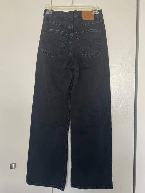 Levi’s Ribcage Wide Leg Black Jeans - Image 6