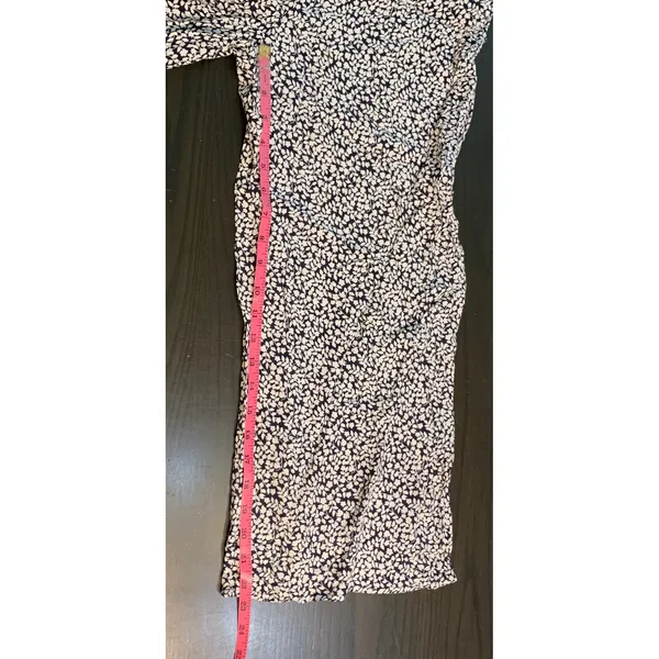 GAP Navy Floral Cami Jumpsuit Women Size 6 Wide Leg Linen‎ Blend Feminine Summer - Image 12