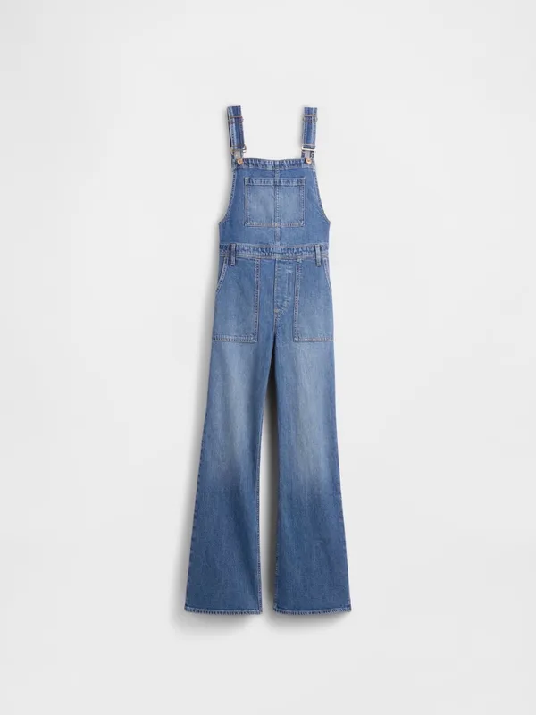 GAP Long & Lean Denim Overalls Blue Organic Cotton Casual Women's Size S NWOT - Image 14