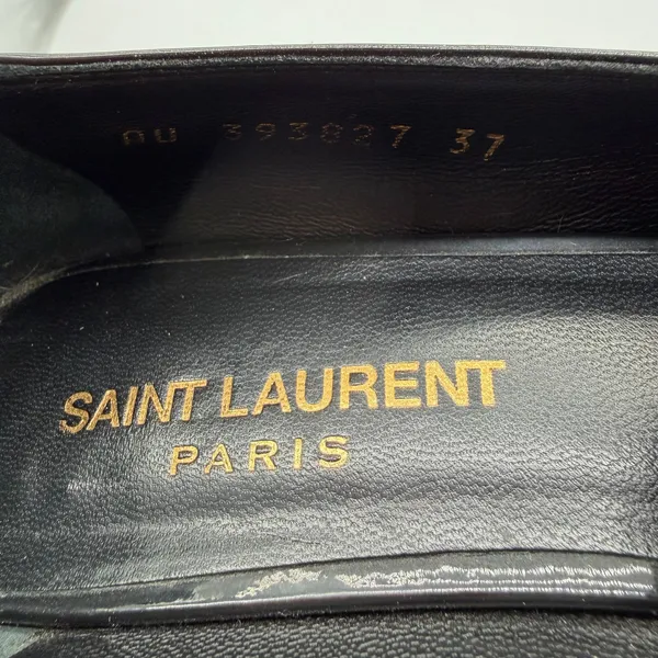 Saint Laurent Elegant Patent Leather Tassel Accents Pumps Women's Size 7 IT 37 - Image 2