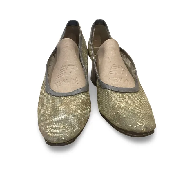 Pierre Dumas Gold Chunky Heels - Image 2