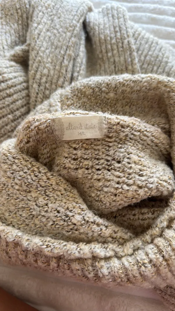 Altar'd State Beige Turtleneck Sweater - Image 4