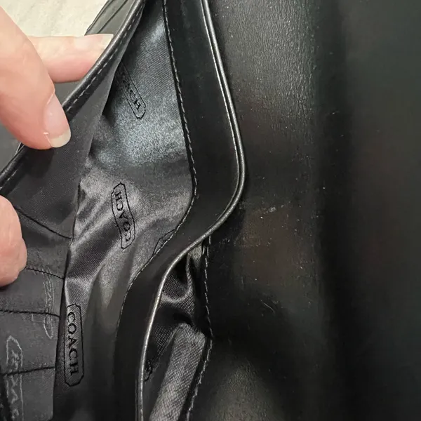 🖤✨ Coach Signature Jacquard Turnlock Wallet Black Leather Trim ✨🖤 - Image 9