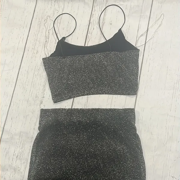 Love culture silver two piece bra and pencil skirt - Image 4