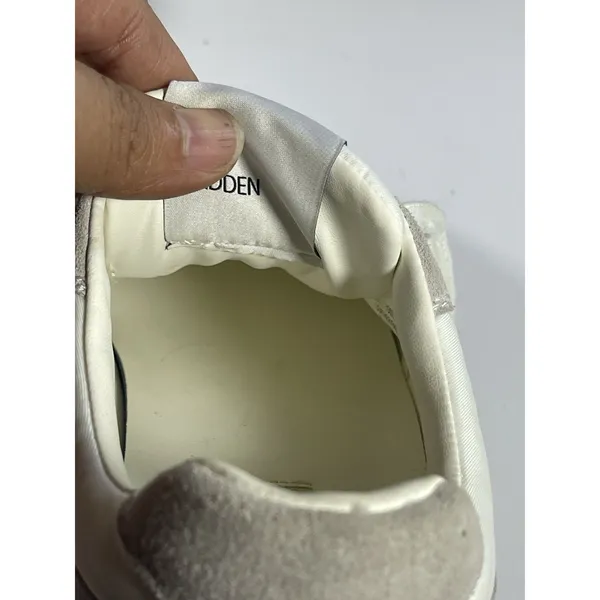 Steve Madden Womens 9 White Gray Suede Gum Sole Retro Low Top Sneakers 494986 - Image 12