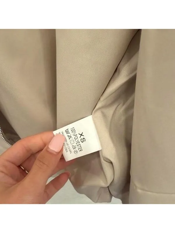 Beige Zip Vest Tan Size XS - Image 5