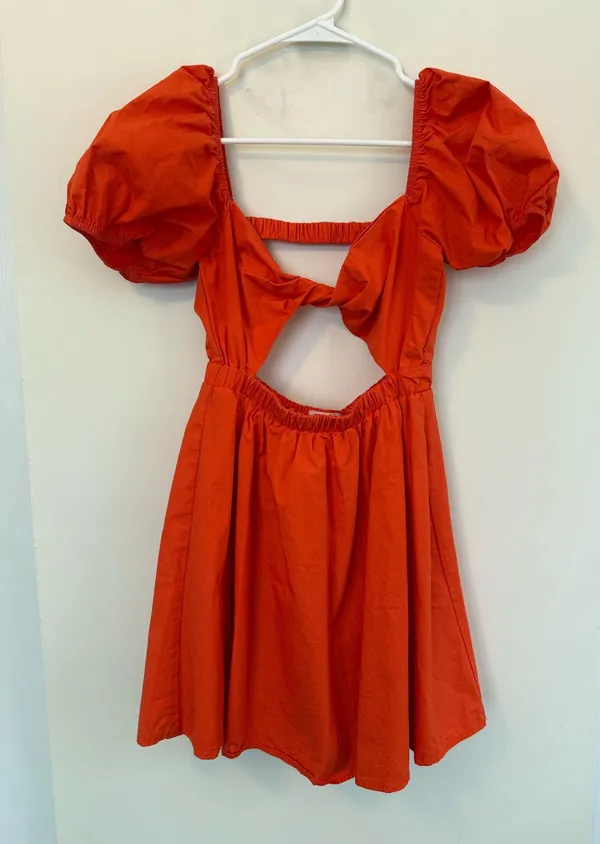 Orange Vestique Dress - Image 2