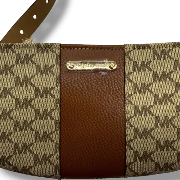 Michael Kors Belt Bag Womens L/XL Brown MK‎ Signature Logo Waist Pack Fanny Pack - Image 3