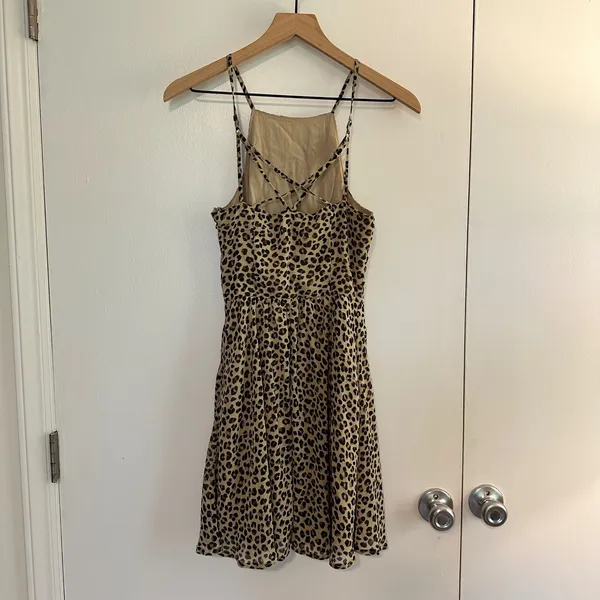 Abercrombie & Fitch | Cheetah Leopard Animal Print Halter Mini‎ Dress, Size XS - Image 2